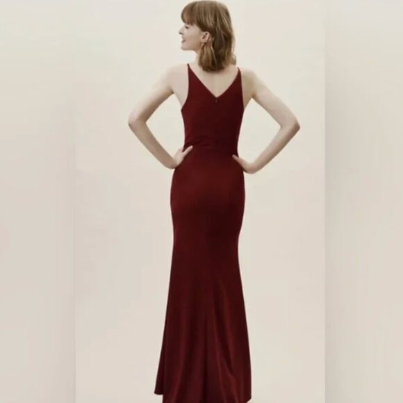 BHLDN Burgundy Bridesmaid Dress - Picture 2 of 6